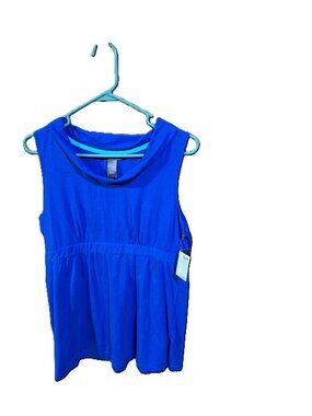 Liz Claiborne Sleeveess Blue Pullover Top Size Med (10-12)